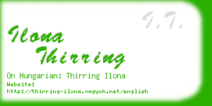 ilona thirring business card